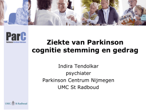 Ziekte van Parkinson cognitie stemming en gedrag