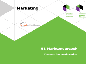 Marketing H1 Marktonderzoek Commercieel