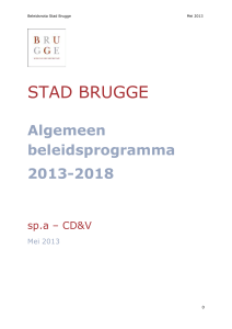 Mei 2013 Beleidsnota – Stad Brugge