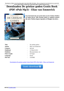 Downloaden De griekse goden Gratis Boek (PDF