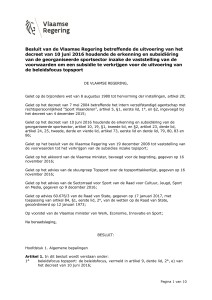 Besluit van de Vlaamse Regering betreffende de uitvoering van het