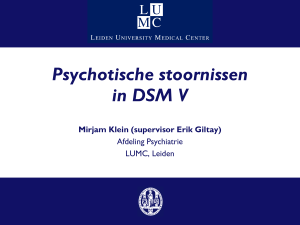 Psychotische stoornissen in DSM V
