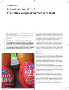 Antioxidanten uit fruit Fruit2day vergeleken met vers fruit