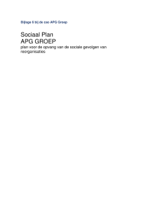 Sociaal Plan APG Groep tot 30 juni 2015