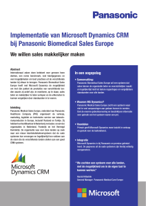 Implementatie van Microsoft Dynamics CRM bij