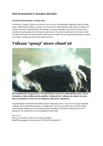 Vulkaan `spuugt` nieuw eiland uit