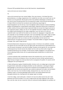 29 januari 2015 spreektekst Marion van der Kleij GroenLinks