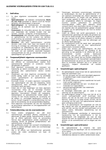 ALGEMENE VOORWAARDEN STERK EN VAN TUIJL B.V.