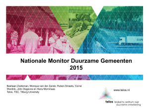 Nationale Monitor Duurzame Gemeenten 2015
