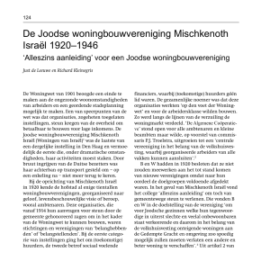 De Joodse woningbouwvereniging Mischkenoth Israël 1920–1946