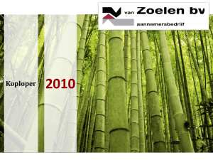 Presentatie koploper Aannemersbedrijf Van Zoelen