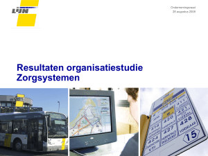 Resultaten organisatiestudie Zorgsystemen - ACOD-TBM