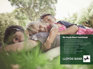 Productkaart Lloyds Bank Hypotheek