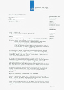 Besluit WOB-verzoek Volkskrant Gaswinning Groningen 27 mei 2015