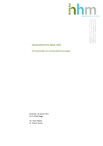 Generalistische Basis GGZ - Nederlandse Zorgautoriteit