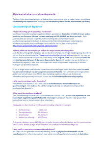Depositogarantie voor website NL en FR