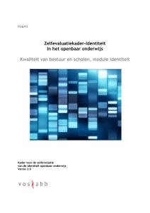 Zelfevaluatiekader-Identiteit in het openbaar onderwijs Kwaliteit van