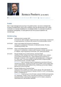 Profiel - Remco Peeters, zelfstandig interimmanager uit Zwolle
