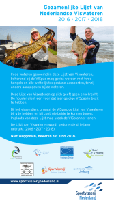 Gezamenlijke Lijst van Nederlandse Viswateren 2016 - 2017