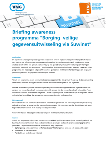 Briefing awareness programma “Borging veilige