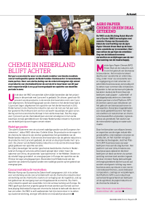 Chemie in nederland blijft aChter