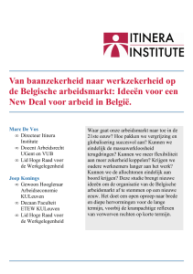 Van baanzekerheid naar werkzekerheid op de Belgische arbeidsmarkt