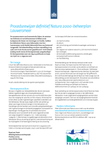 Procedurewijzer definitief Natura 2000
