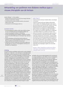 Behandeling van patiënten met diabetes mellitus type 2: nieuwe