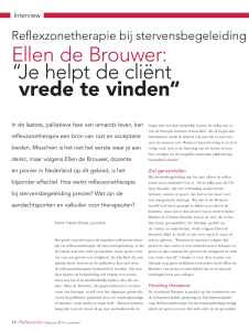 Ellen de Brouwer: “ Je helpt de cliënt vrede te vinden”