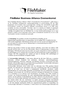 FileMaker Business Alliance Overeenkomst