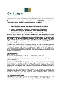 Galapagos presenteert goede preklinische data van GLPG1790