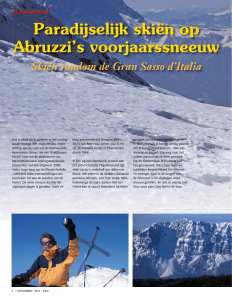 Paradijselijk skiën op Abruzzi`s voorjaarssneeuw