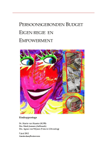 persoonsgebonden budget eigen regie en empowerment
