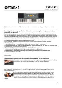 PSR-E353 - Clavis Piano`s