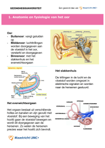 1. Anatomie en fysiologie van het oor
