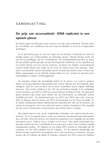 DNA replicatie in een optisch pincet