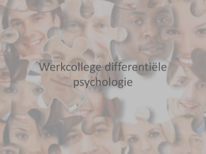 Werkcollege differentiële psychologie