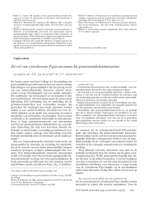 De rol van cytochroom-P450-enzymen bij geneesmiddeleninteracties