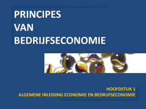 principes van bedrijfseconomie hoofdstuk 1 algemene inleiding