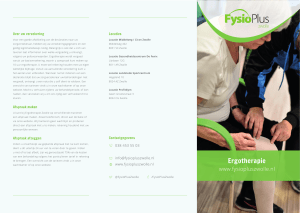 Ergotherapie - FysioPlus Zwolle