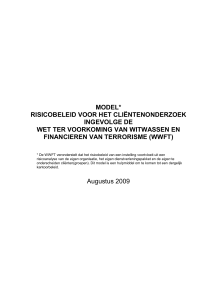 Model risicobeleid Wwft - Nederlandse Orde van Belastingadviseurs
