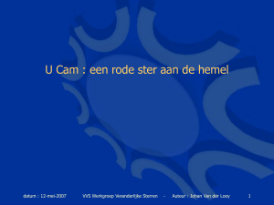 U Cam: een rode ster aan de hemel