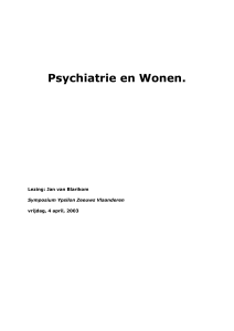 Psychiatrie en Wonen.
