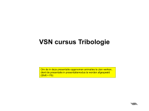 VSN cursus Tribologie - Vereniging Smeerolieondernemingen