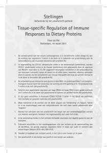 Stellingen Tissue-specific Regulation of Immune Responses to