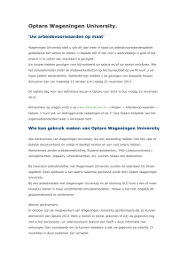 Optare Wageningen Universiteit