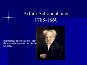 1. achtergronden van Schopenhauers pessimisme