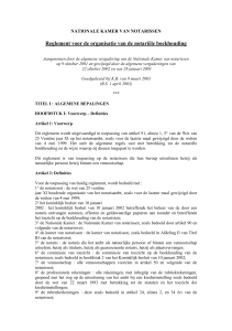 Reglement voor de organisatie van de notariële