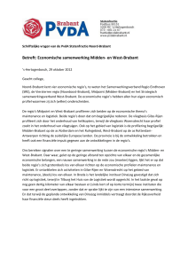 Betreft: Economische samenwerking Midden- en West