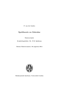 Speltheorie en Oekra¨ıne - Mathematisch Instituut Leiden